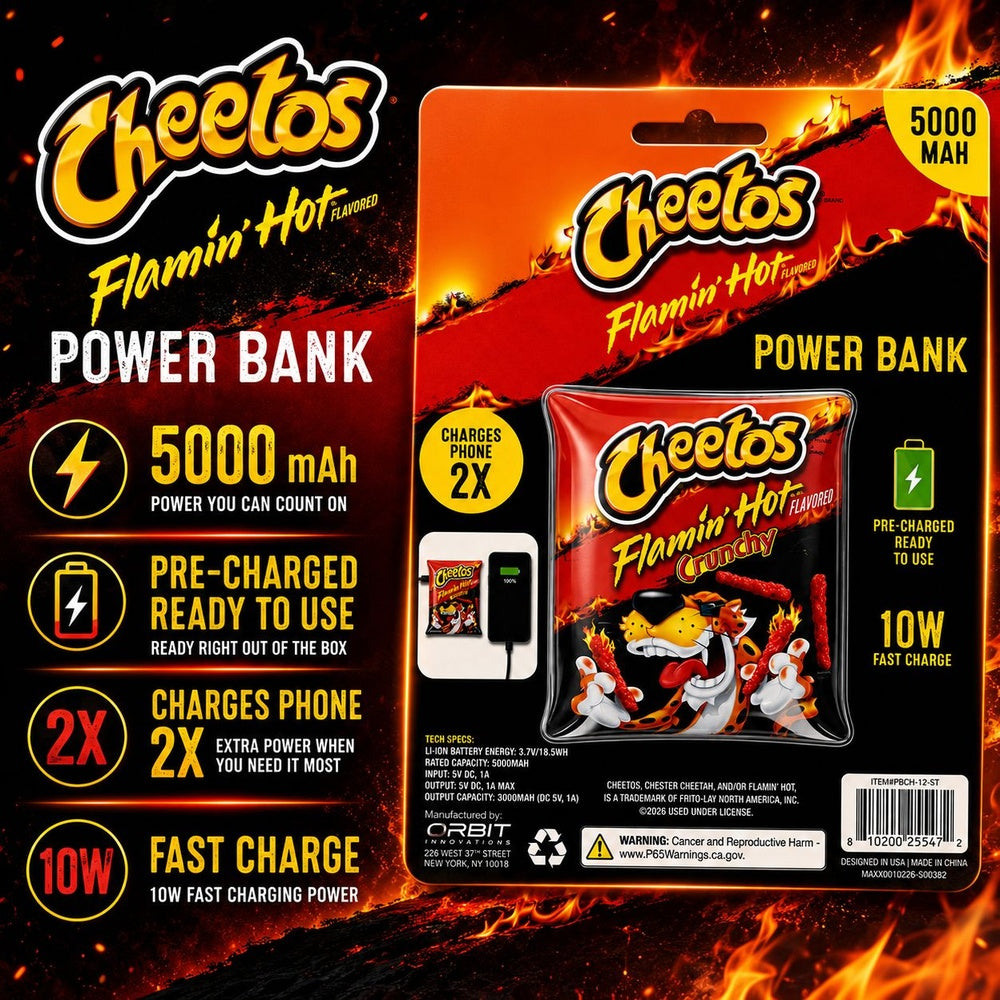 Batería externa Candy de 5,000 mAh · Cheetos