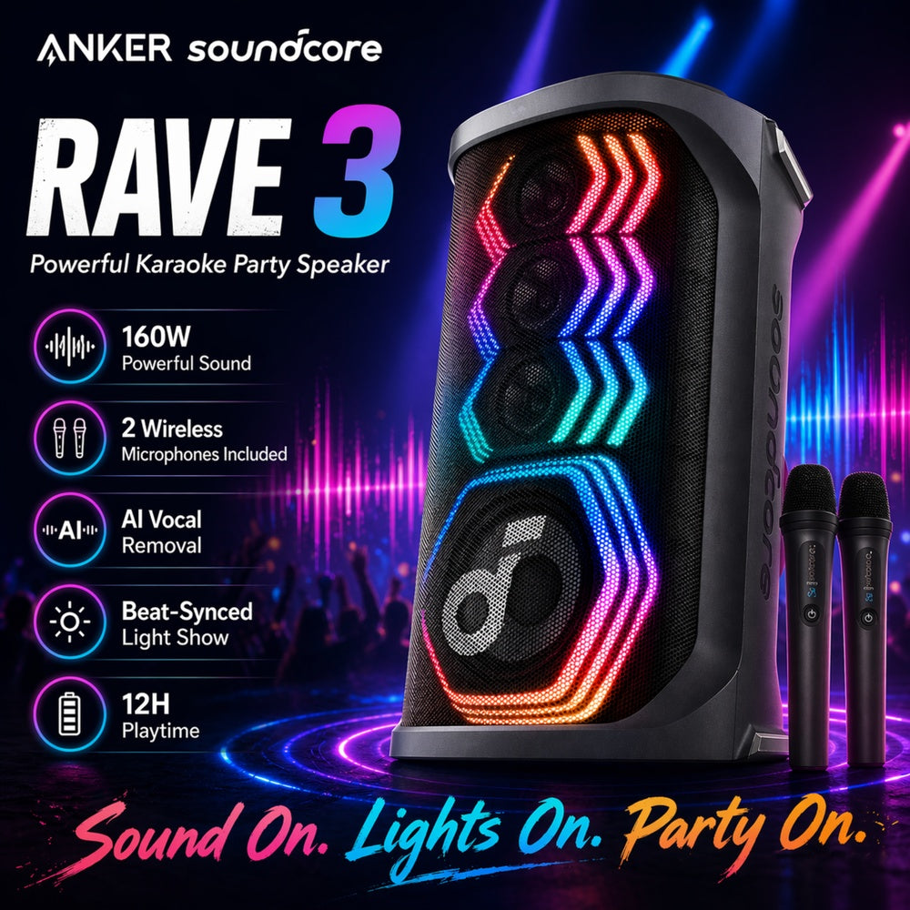 Anker Soundcore Rave 3 con micrófono · negro