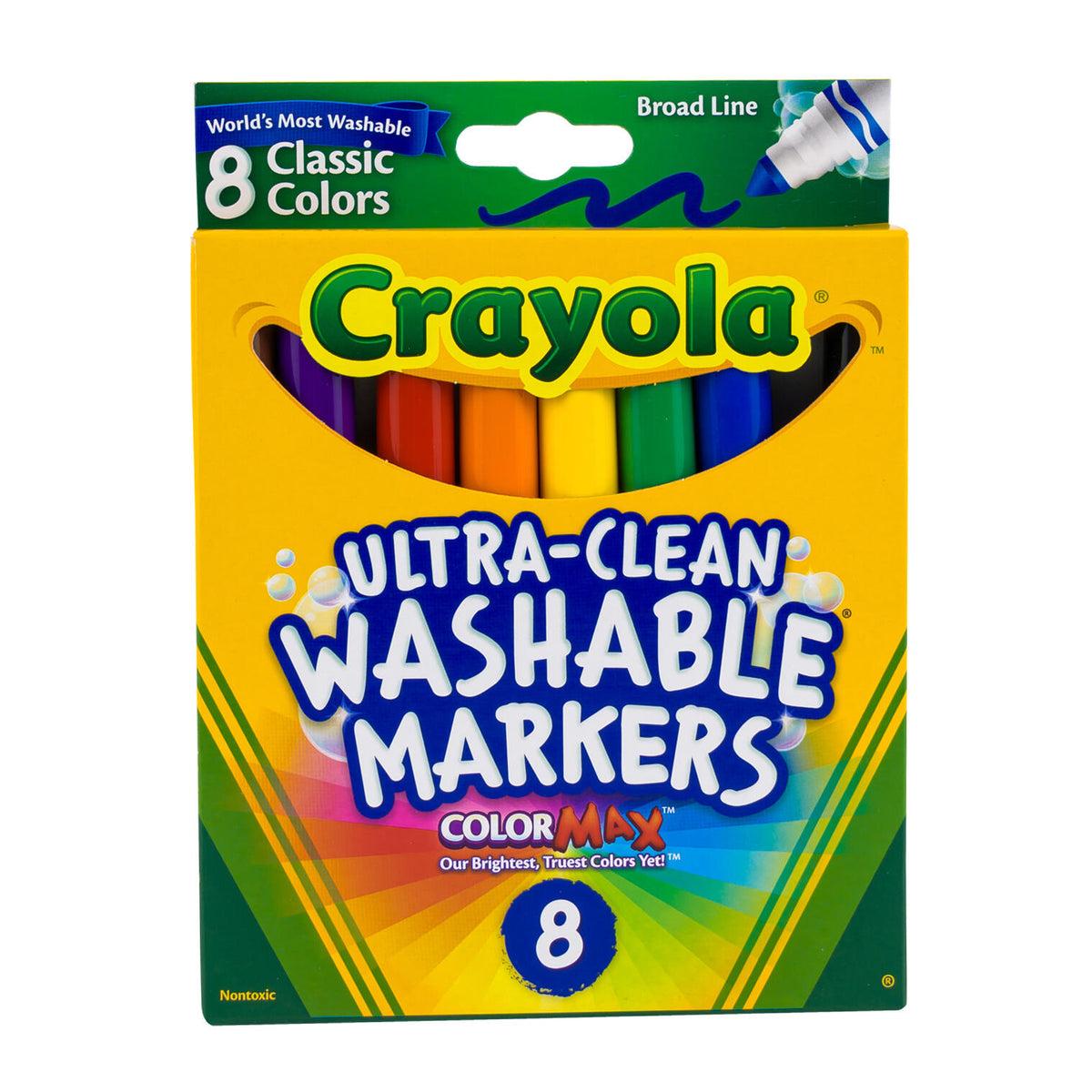 Crayola Colormax marcadores lavables · 8 piezas