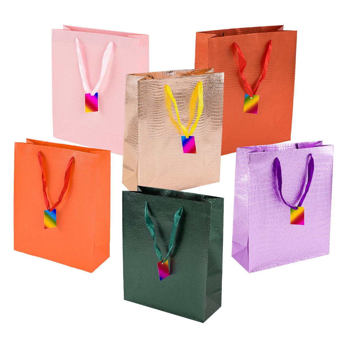 Bolsas de regalo con estampado animal · tamaño mediano · surtidas