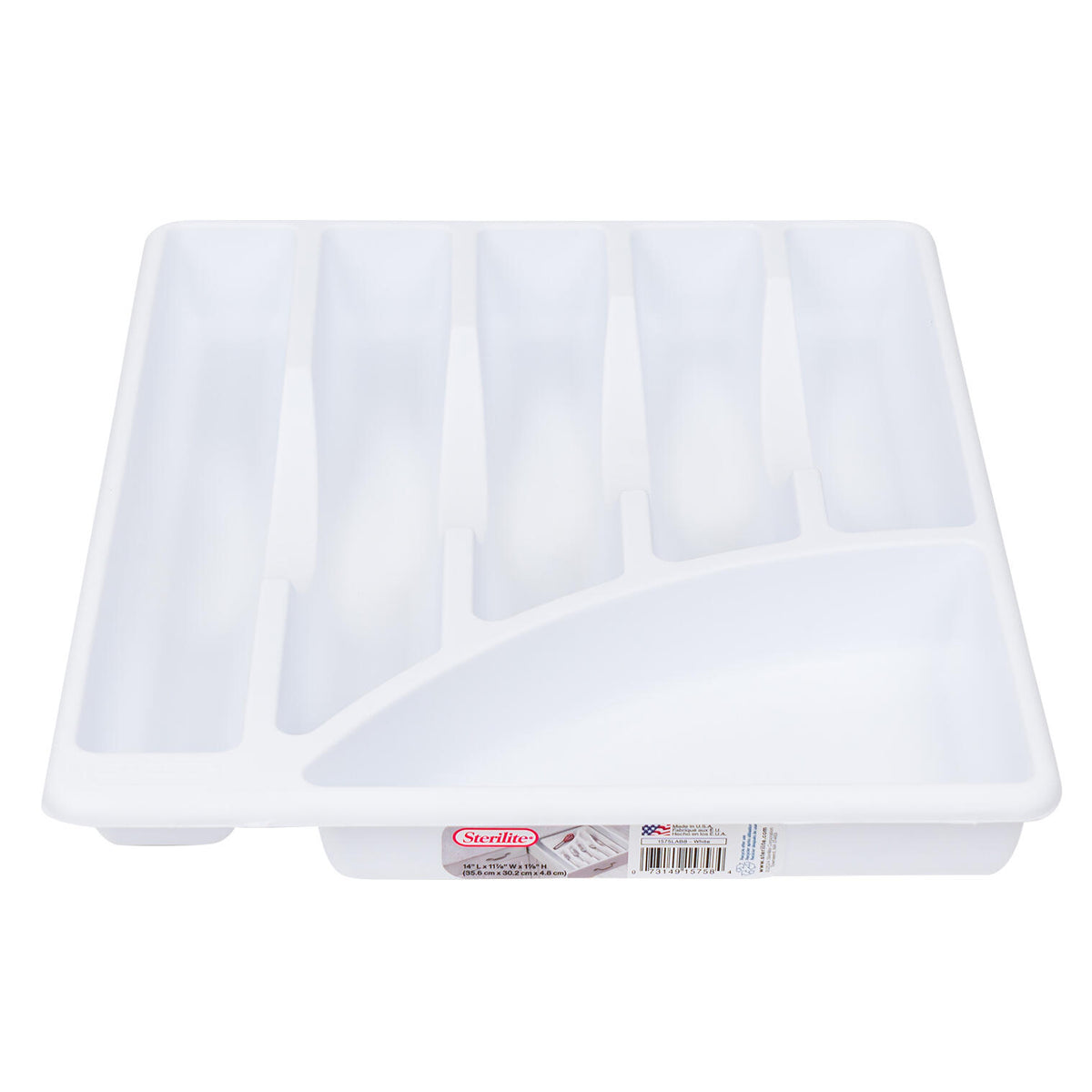 Organizador Sterilite blanco para cubiertos