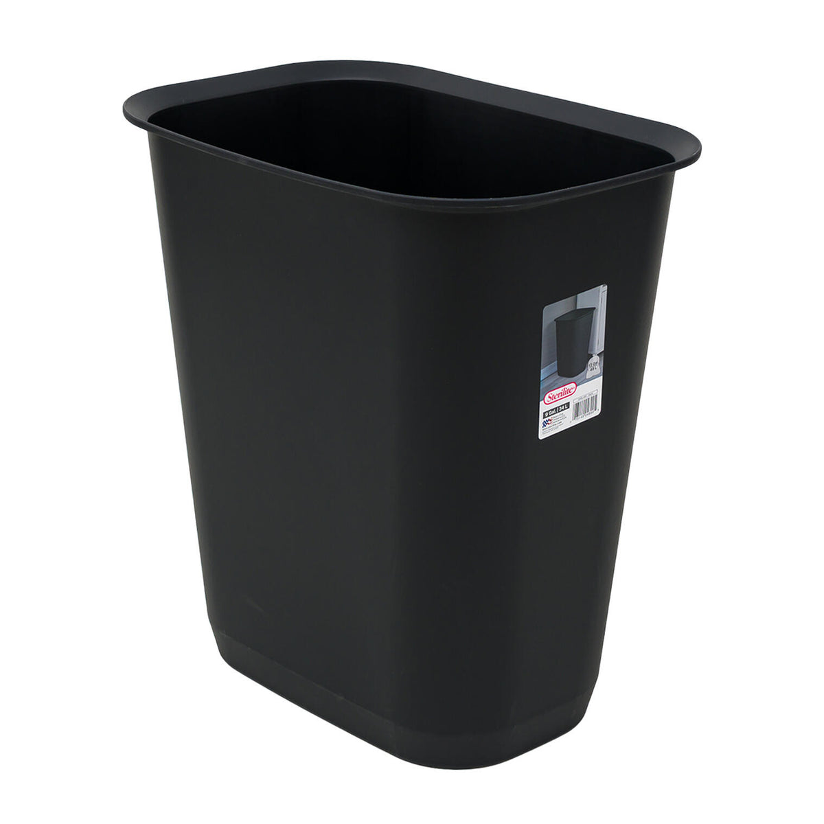 Cesto negro para basura · 9 galones