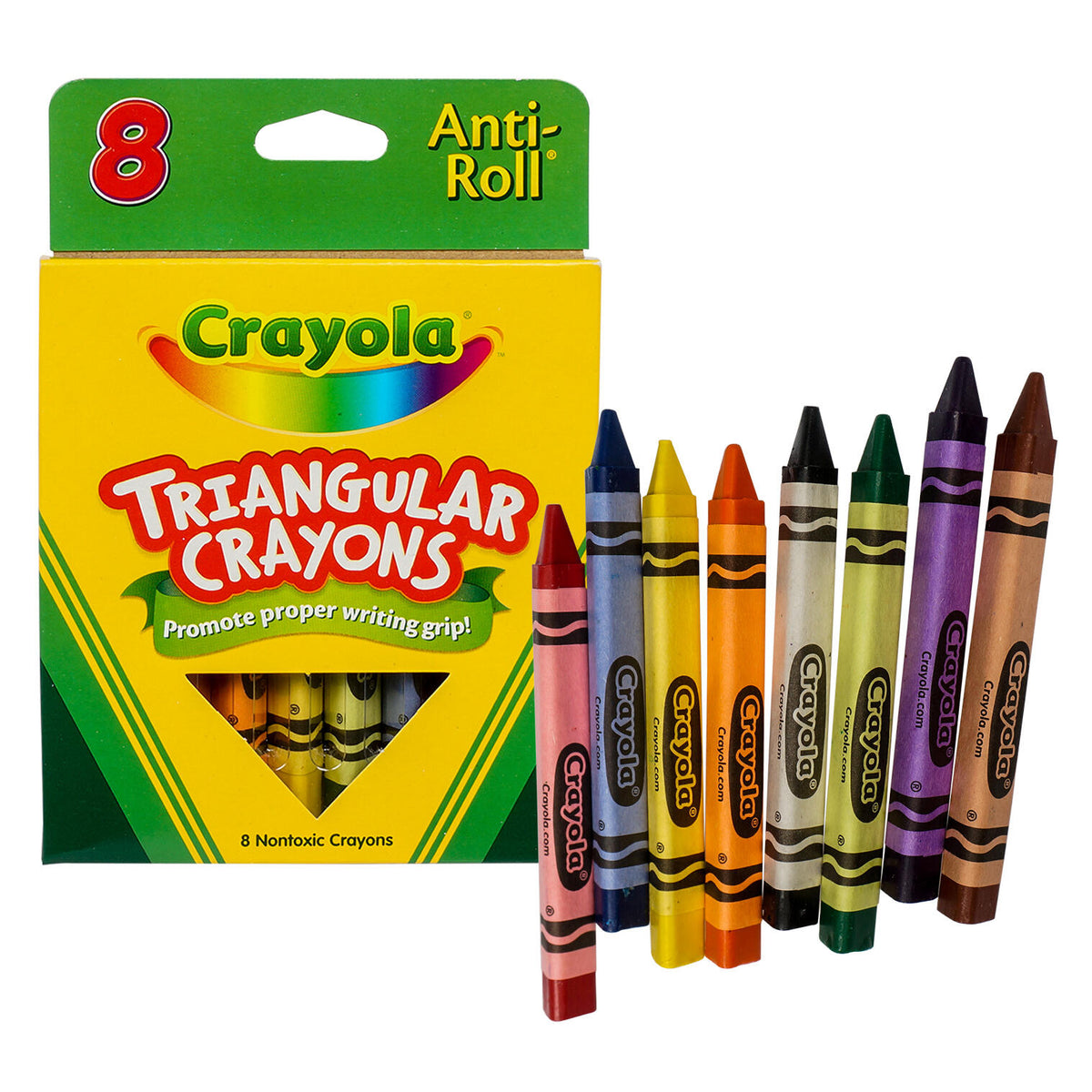 Crayola crayones triangulares · 8 piezas