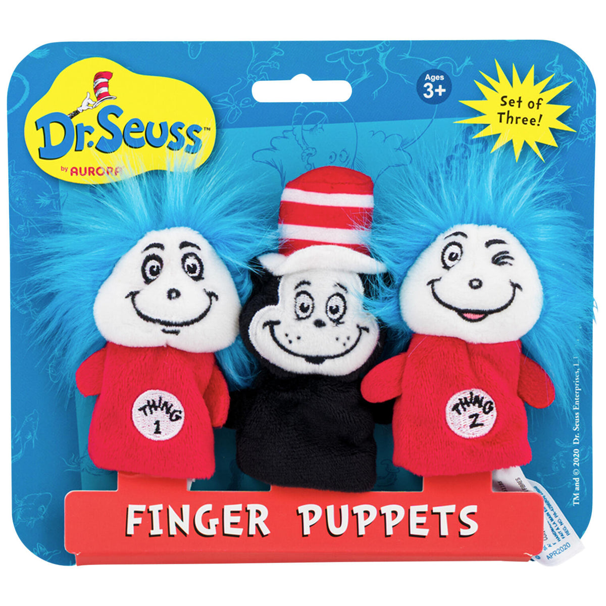 Títeres de dedo Dr. Seuss · set de 3