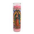 Veladora Virgen de Guadalupe · 8 pulgadas · rosa