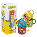 Gibson Peanuts Gentle Reminders tazas con soporte metálico · set de 4