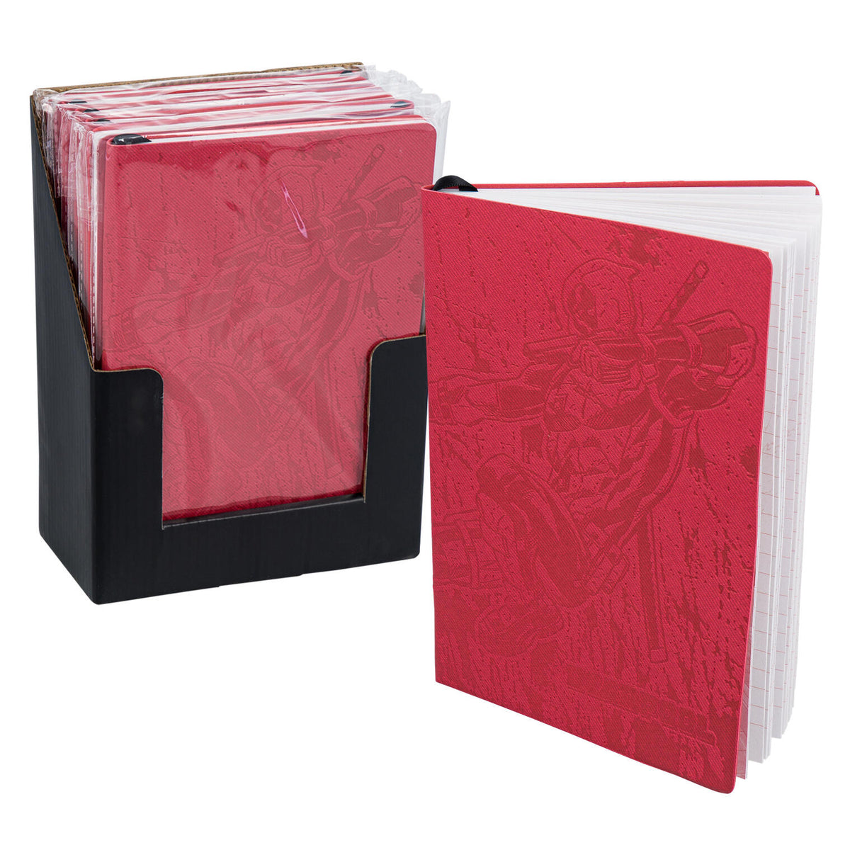 Marvel Deadpool libreta flexi rayada · roja