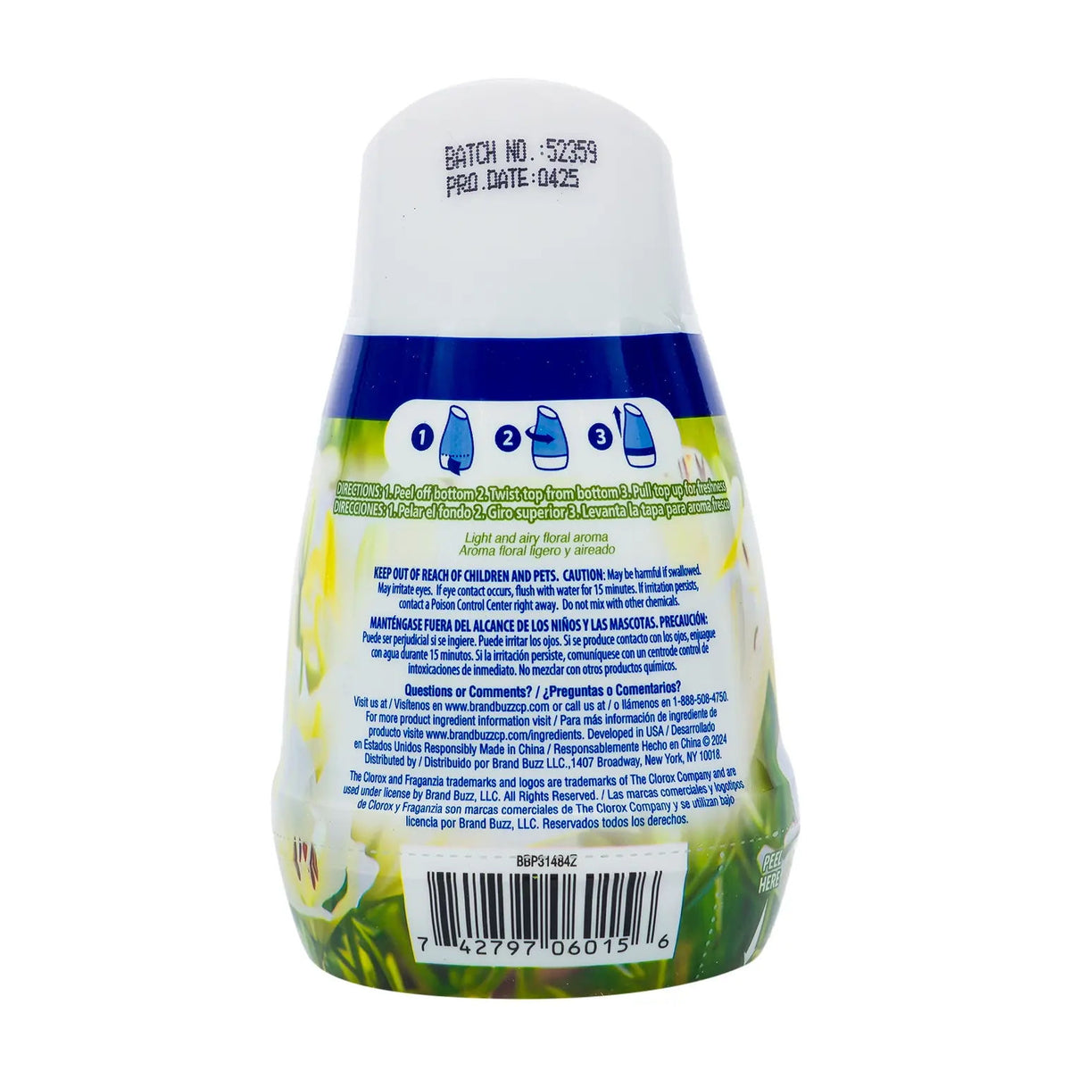 Aromatizante en gel Clorox Fraganzia White Lily Bloom 170 g