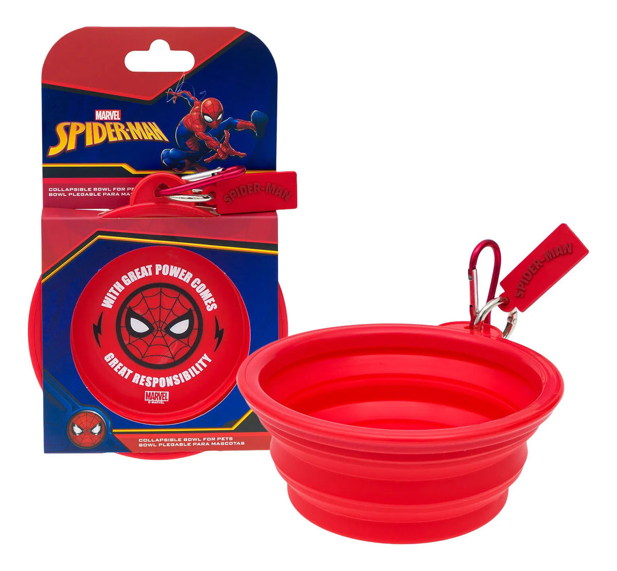 Tazón plegable Spider-Man para mascota