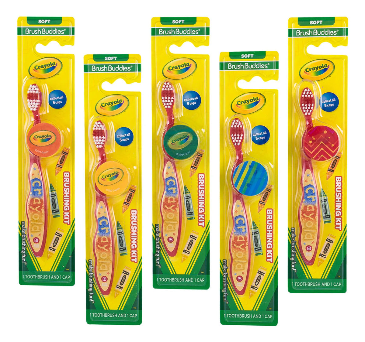 Cepillo dental Crayola con tapa · modelo surtido