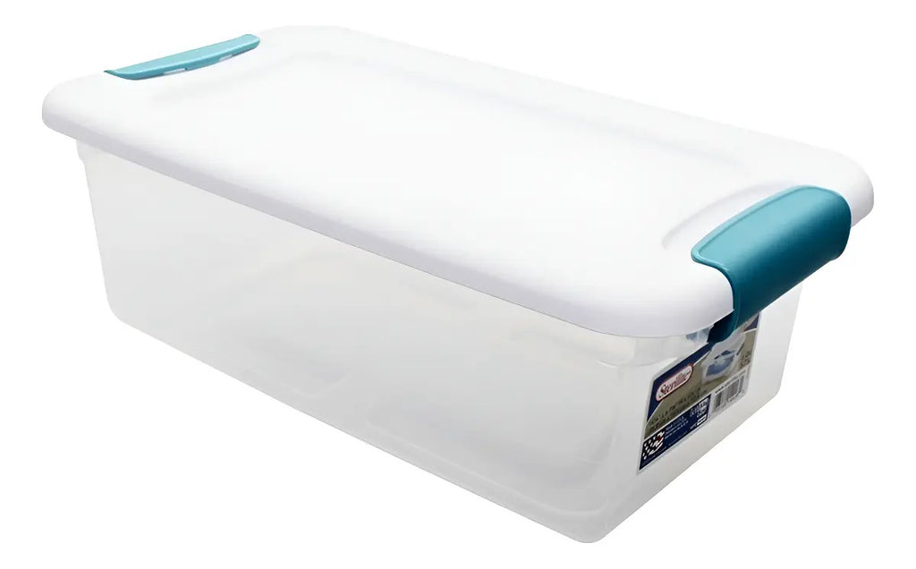 Caja Sterilite con tapa de cierre · 6 qt · blanca