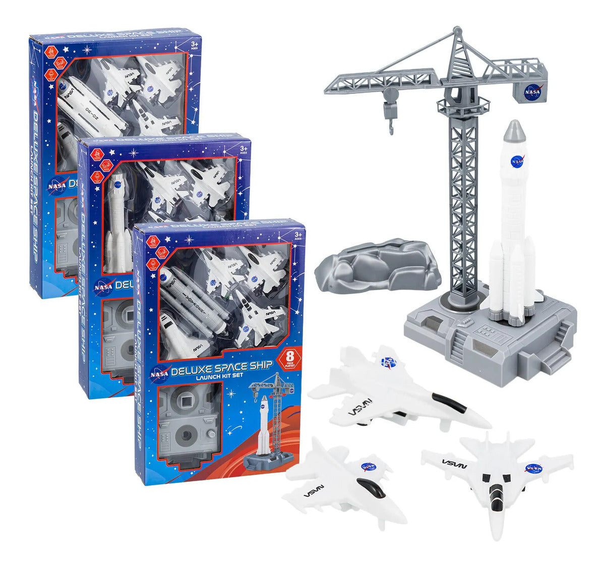 Set de lanzamiento espacial NASA Deluxe · 8 piezas