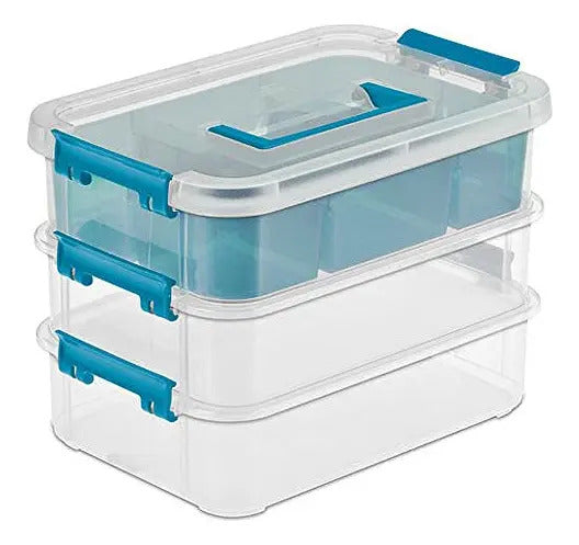 Caja organizadora Sterilite de 3 niveles con asa