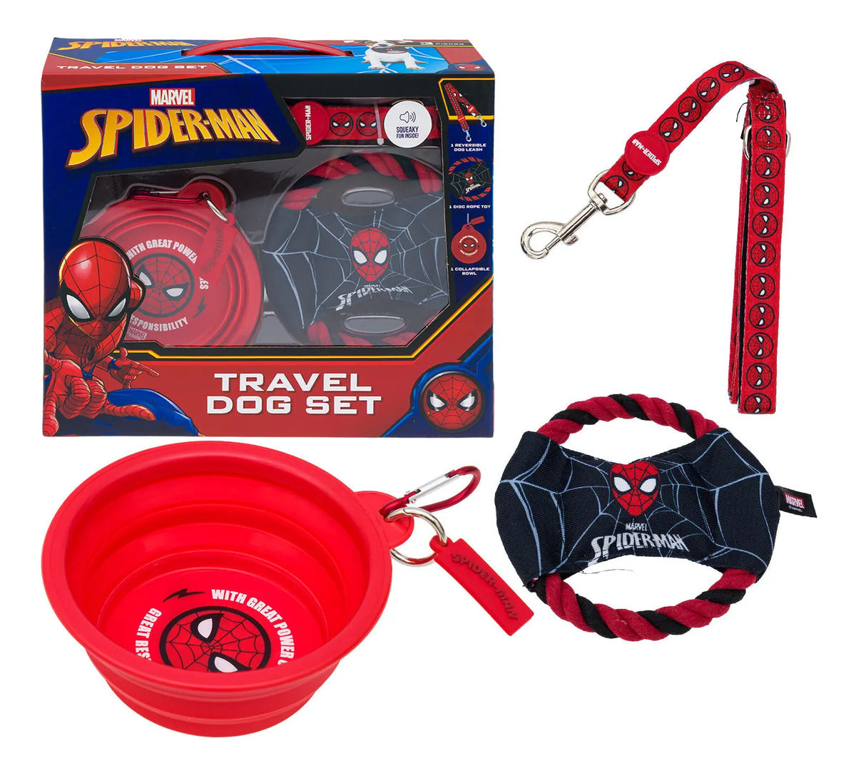 Set Marvel de viaje para perro · 3 piezas