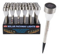 Lámpara solar LED de acero inoxidable · 13.7 pulgadas