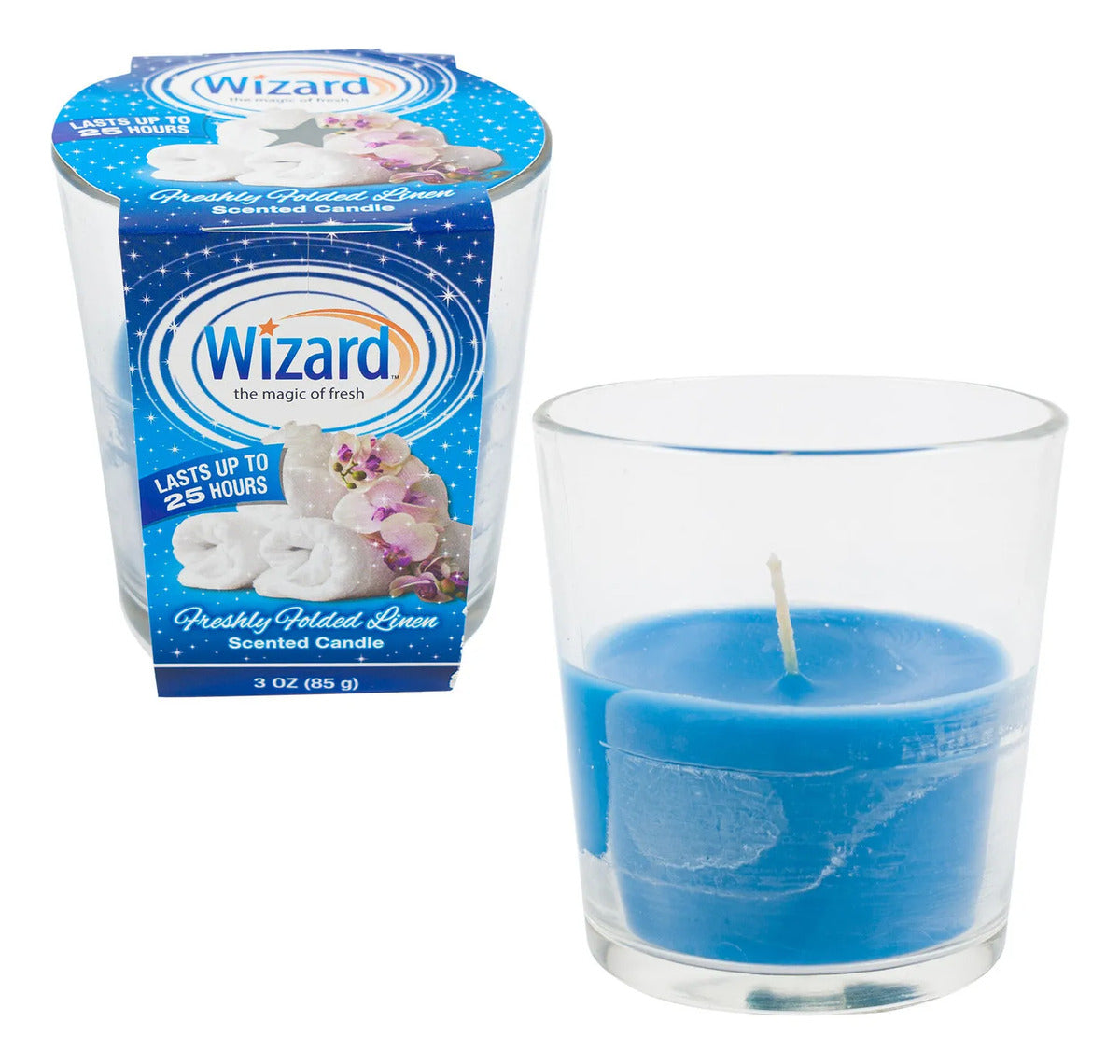 Vela Wizard lino fresco · 3 oz