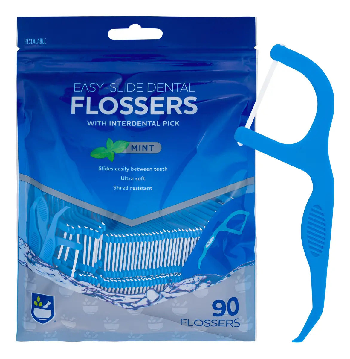 Palillos con hilo dental sabor menta · 90 piezas
