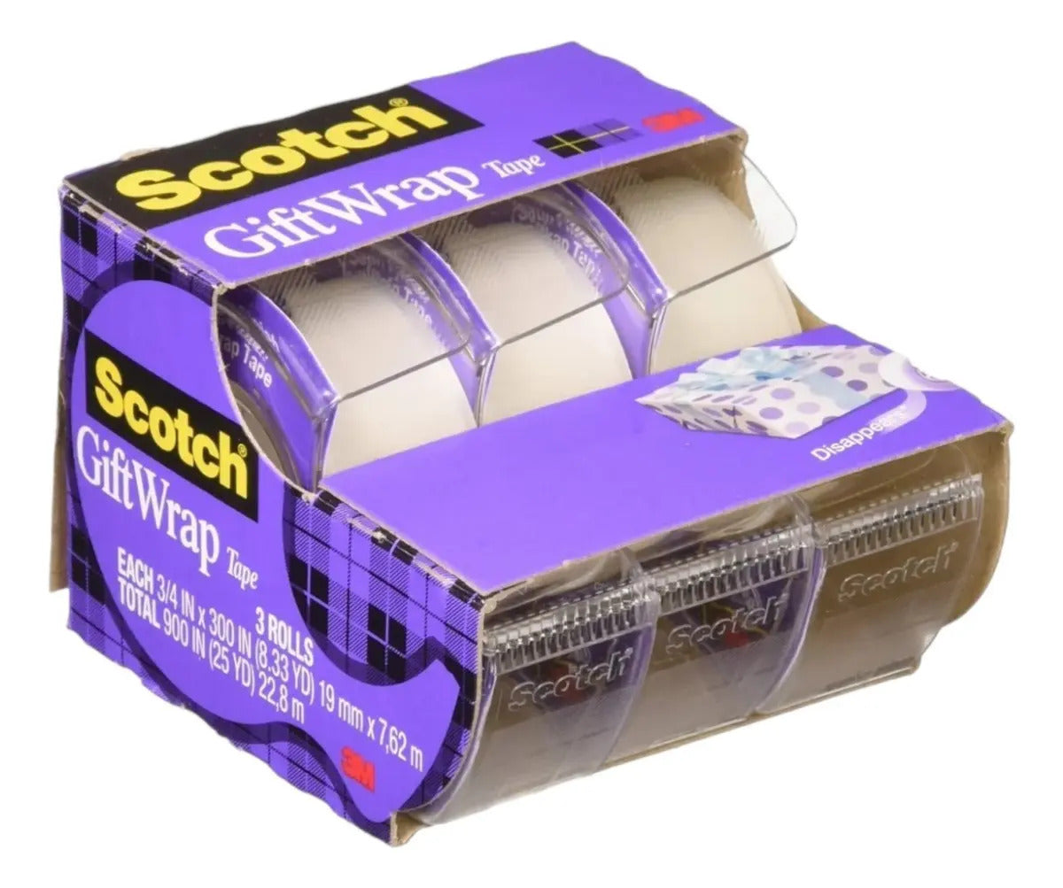 Cinta Scotch para envolver regalos · paquete de 3