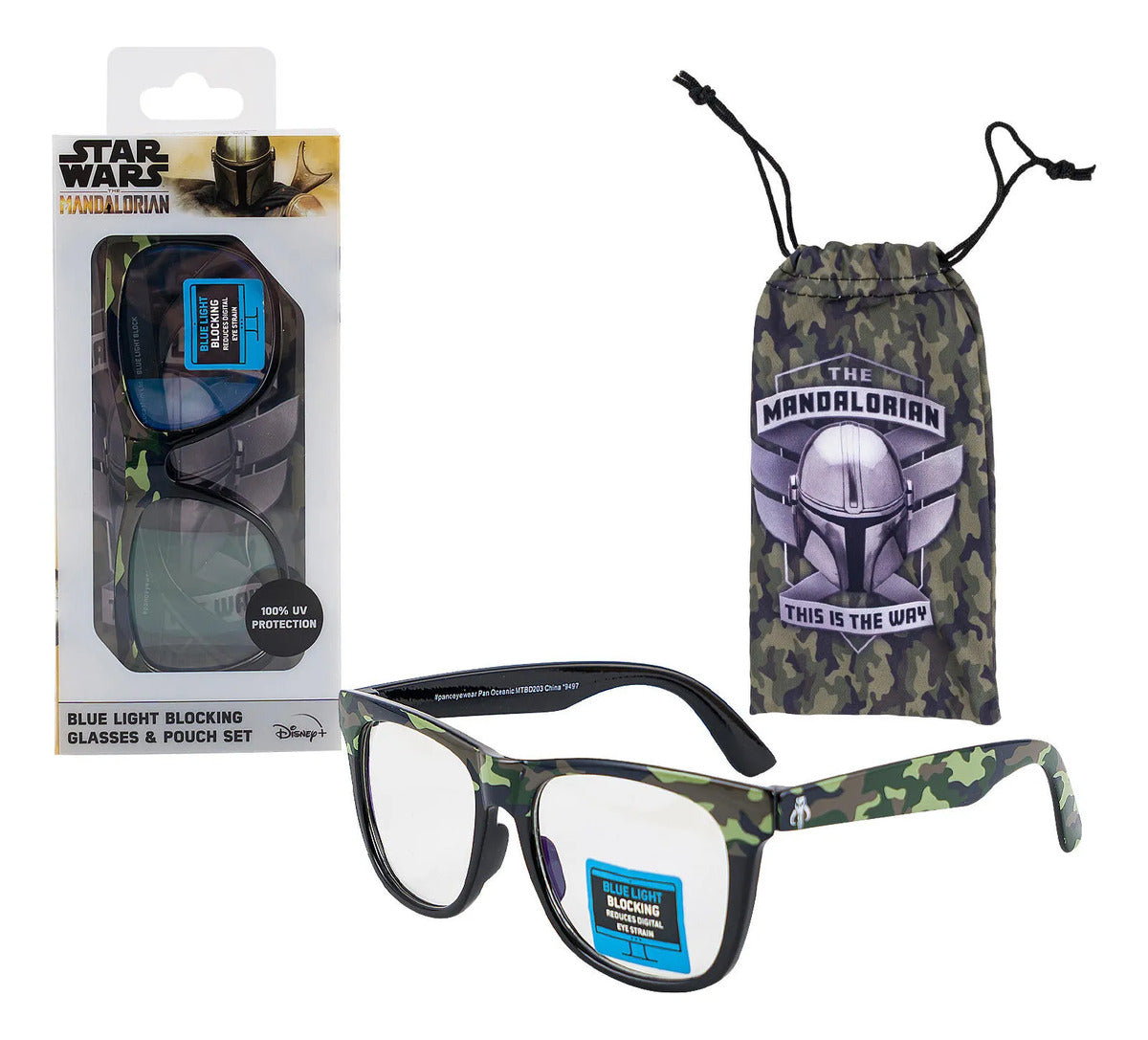 Lentes filtro luz azul con estuche · Mandalorian variante