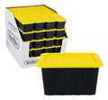 Contenedor Sterilite Mini Tiny Tote · negro con tapa amarilla