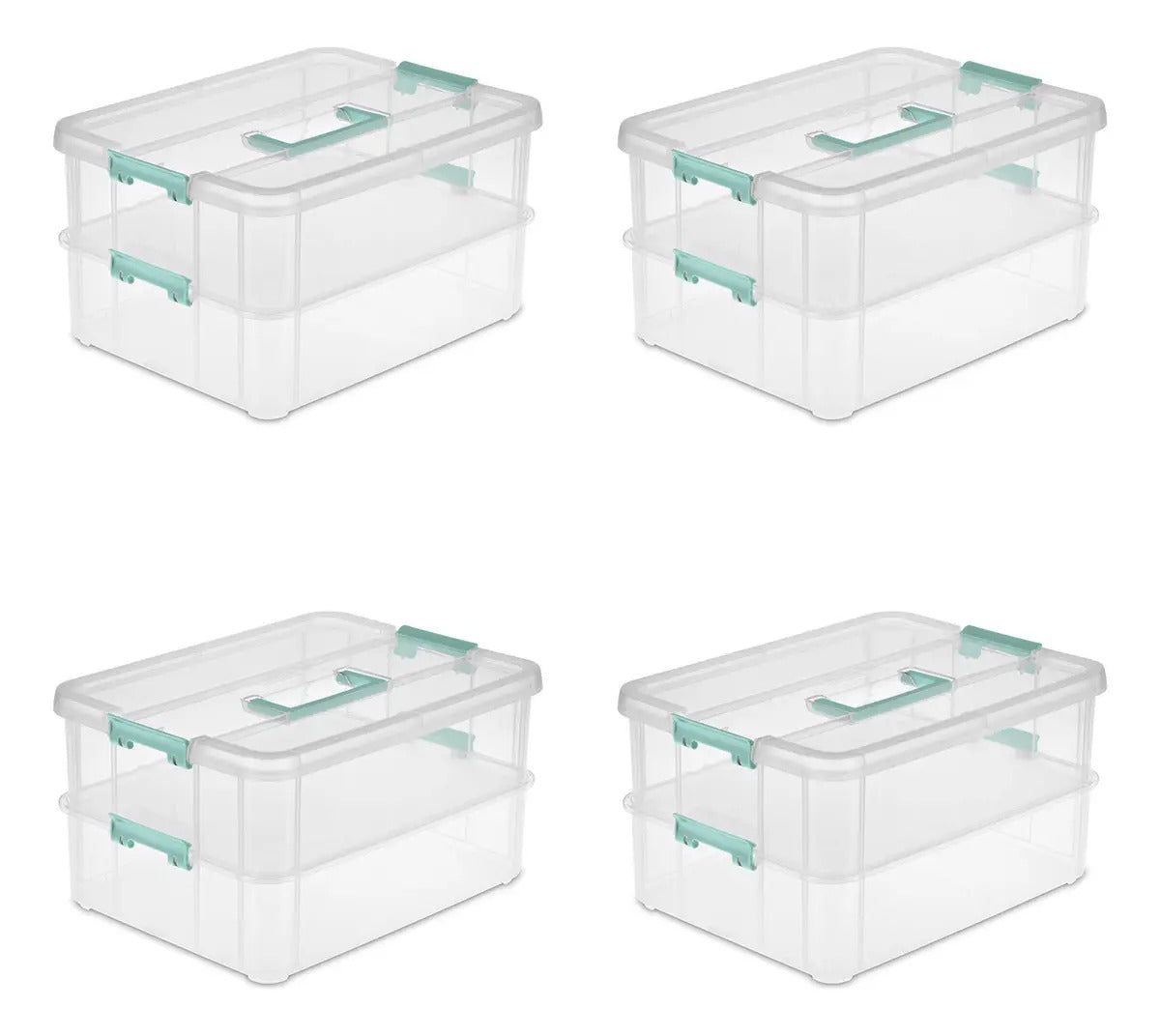 Caja Sterilite de 2 niveles con asa · 14 pulgadas