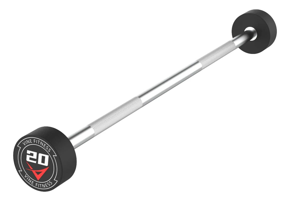 Barra Recta 20 Lb 9 Kg Precargada Recubierta Hule Vine