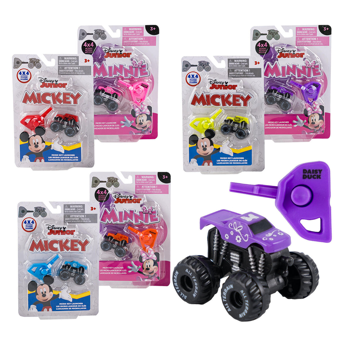 Auto Mickey y sus amigos con mini llave · 6.7 pulgadas